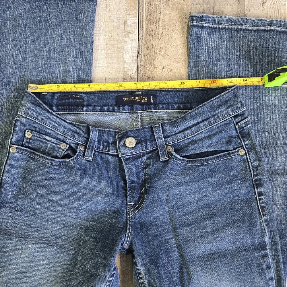LEVI'S | 524 Too Superlow Bootcut Jeans in Blue sz 5M - Picture 2 of 12
